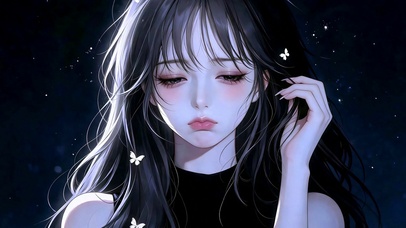 委屈的她 