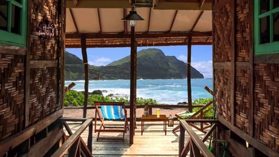 休闲度假海鸥与海浪声