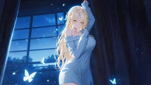 可爱睡衣女孩