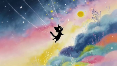 可爱小黑猫