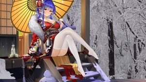 雪中美少女
