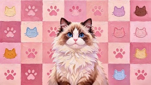 粉色系布偶猫