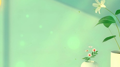 护眼花草盆简约小清新双屏