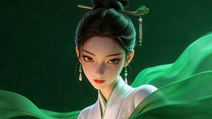 翠袖绾青丝