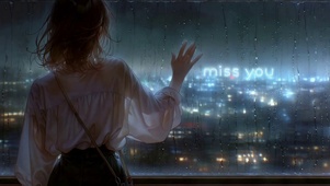 雨夜窗边想念你