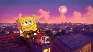 屋顶上的海绵宝宝