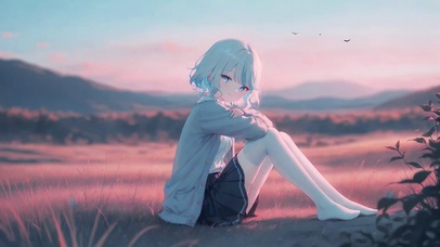 清纯可爱短发白丝美少女