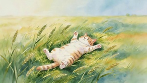 草地上猫咪