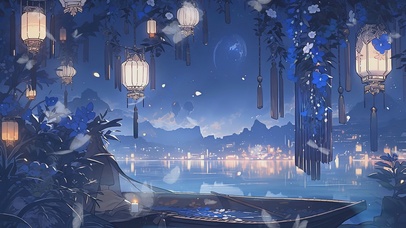 小舟泛水