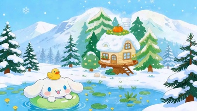 治愈雪屋森林