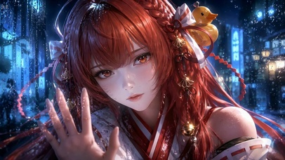 雨夜玻璃前梨绘衣