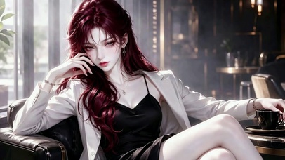 红发氛围感美女