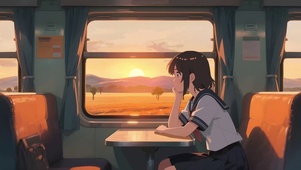 列车上的JK少女