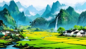 治愈青山下小镇