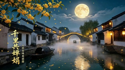 千里共婵娟江南月夜水乡