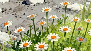 护眼花草树木带鱼屏