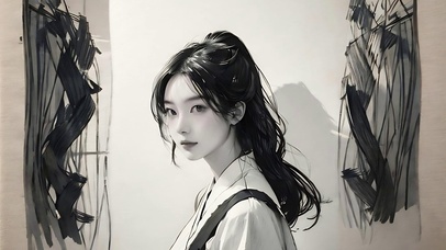 水墨风女孩