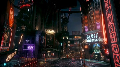 雨天夜晚哥谭市