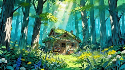 林中茅草屋