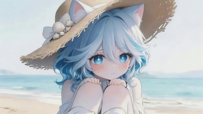 海滩小女孩
