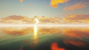 水域夕阳