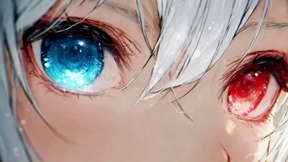 银发异瞳少女
