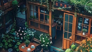 护眼绿景树木带鱼屏