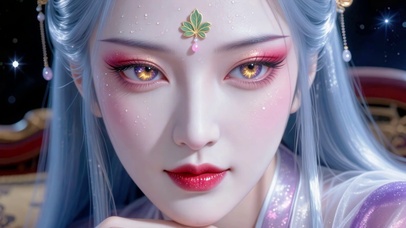 仙气古风蓝发女神