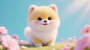 可爱萌狗狗