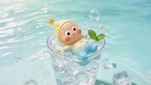 水杯里星星人