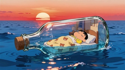 小新安静海上漂流