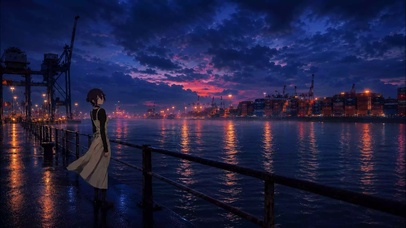 城市海边蕾塞