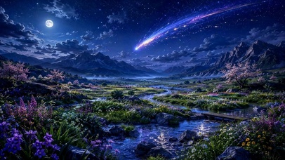 月夜流星花谷