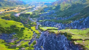 航拍山川
