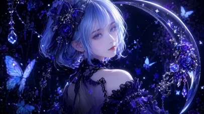 幽蓝幻月