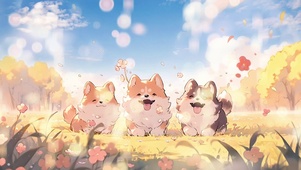 三只小狗
