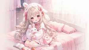 可爱的兔女孩