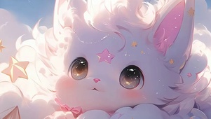 云朵可爱小萌宠带鱼屏