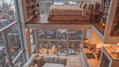 【雨景】高层复式开间