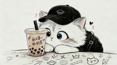 秋天第一杯奶茶