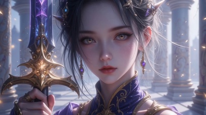 持剑美女