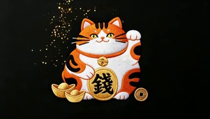 缝线粗糙版 招财喵