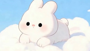 萌宠兔子带鱼屏
