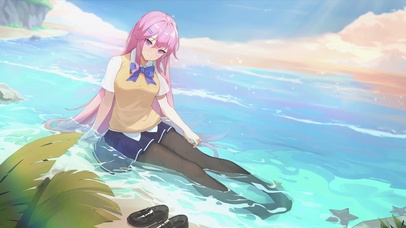 海边黑丝少女 