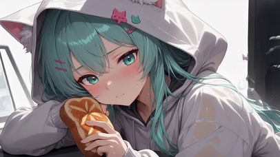绿发女孩
