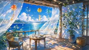 海边风铃凉亭