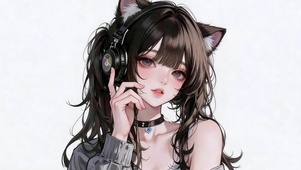 甜酷猫耳少女