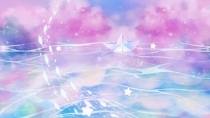 梦幻唯美蓝天帆船风景