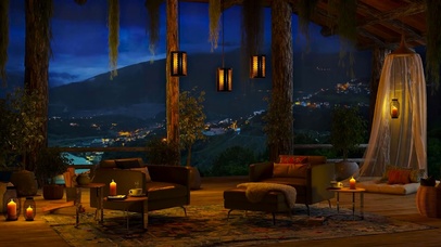 在农舍雨声中入眠