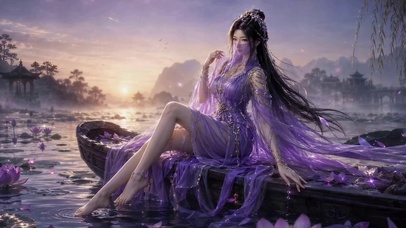 紫灵-夕阳湖畔